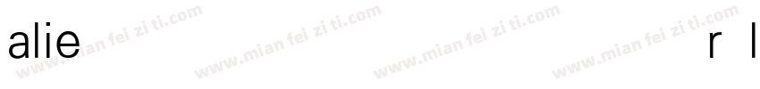 alier light字体转换